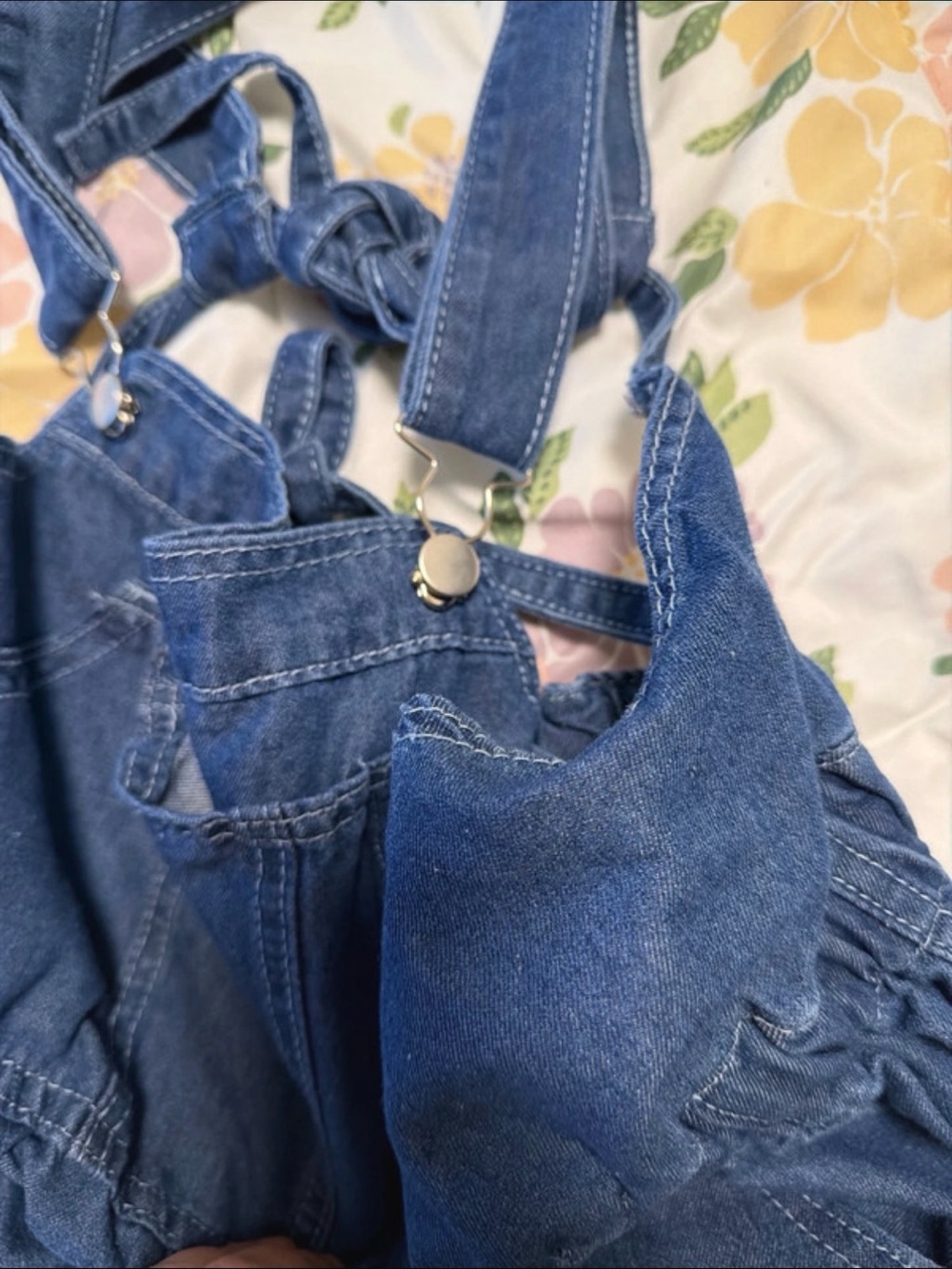 Kids Denim Shortalls - Blue - Picture 5 of 7